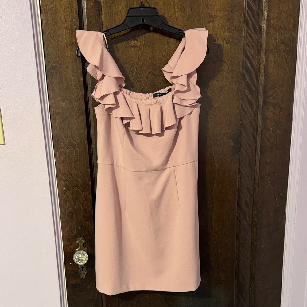 French Connection Blush Ruffle Mini Dress
